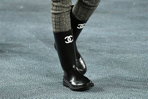 chanel rain boots 2023|Chanel high heel boots.